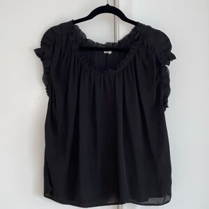 Joie silk top, black, size S
